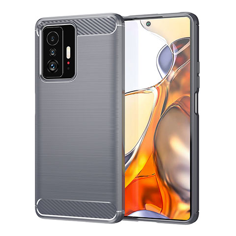 Funda Silicona Carcasa Goma Line MF1 para Xiaomi Mi 11T Pro 5G Gris