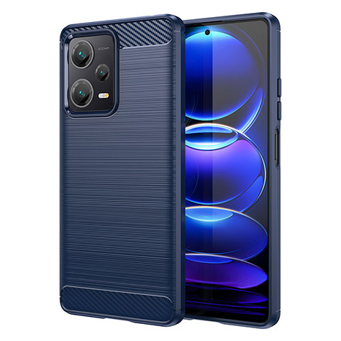 Funda Silicona Carcasa Goma Line MF1 para Xiaomi Redmi Note 12 Pro+ Plus 5G Azul