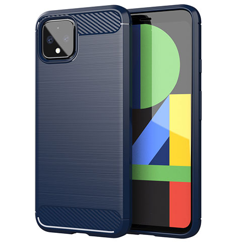 Funda Silicona Carcasa Goma Line para Google Pixel 4 Azul