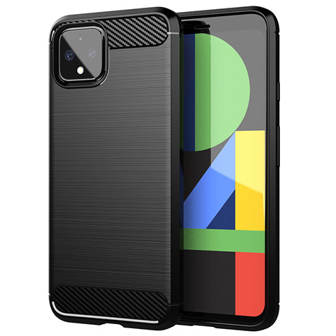 Funda Silicona Carcasa Goma Line para Google Pixel 4 Negro