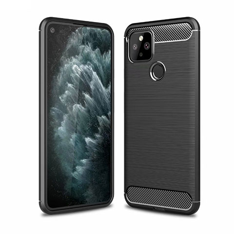 Funda Silicona Carcasa Goma Line para Google Pixel 5 Negro