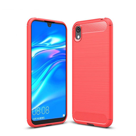 Funda Silicona Carcasa Goma Line para Huawei Enjoy 8S Rojo