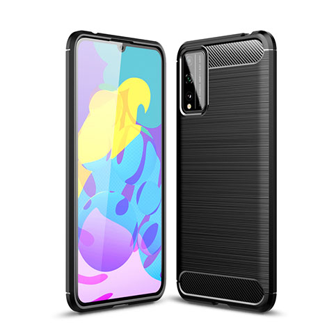 Funda Silicona Carcasa Goma Line para Huawei Honor Play4T Pro Negro