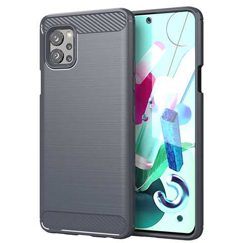 Funda Silicona Carcasa Goma Line para LG Q92 5G Gris