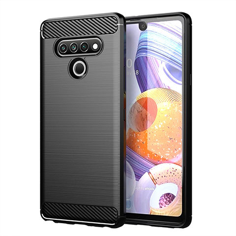 Funda Silicona Carcasa Goma Line para LG Stylo 6 Negro