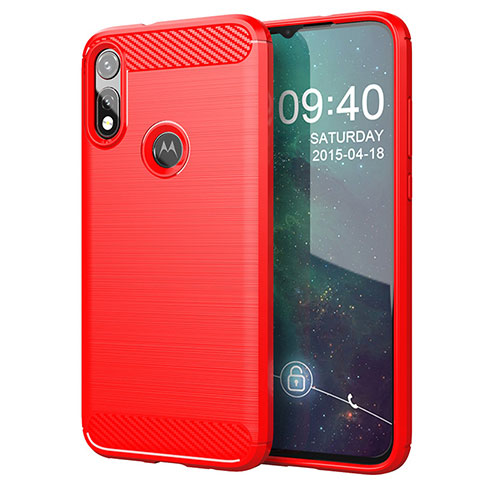 Funda Silicona Carcasa Goma Line para Motorola Moto E (2020) Rojo