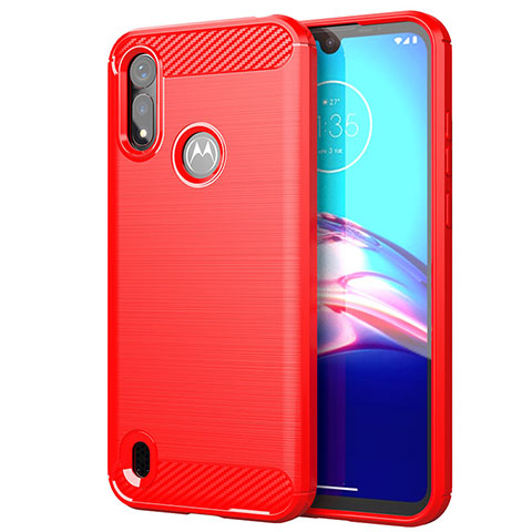 Funda Silicona Carcasa Goma Line para Motorola Moto E6s (2020) Rojo