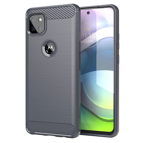 Funda Silicona Carcasa Goma Line para Motorola Moto G 5G Gris