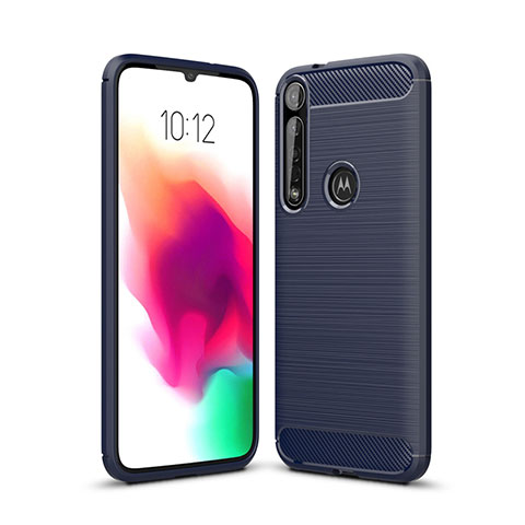 Funda Silicona Carcasa Goma Line para Motorola Moto G8 Plus Azul