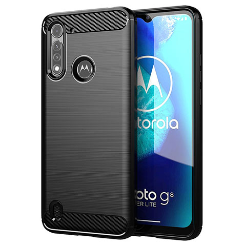 Funda Silicona Carcasa Goma Line para Motorola Moto G8 Power Lite Negro