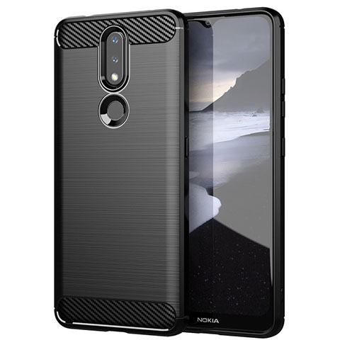 Funda Silicona Carcasa Goma Line para Nokia 2.4 Negro