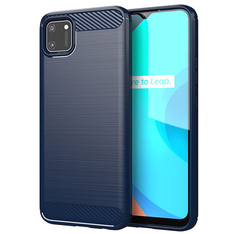 Funda Silicona Carcasa Goma Line para Realme C11 Azul