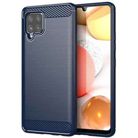 Funda Silicona Carcasa Goma Line para Samsung Galaxy A42 5G Azul