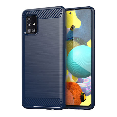 Funda Silicona Carcasa Goma Line para Samsung Galaxy A51 4G Azul