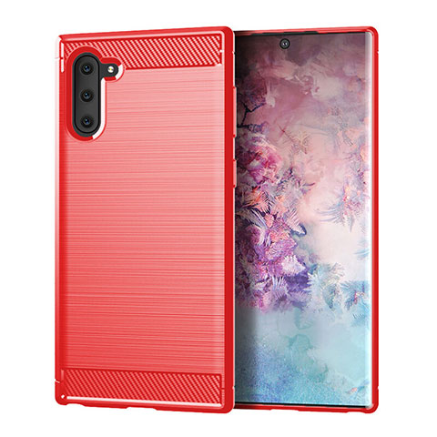 Funda Silicona Carcasa Goma Line para Samsung Galaxy Note 10 5G Rojo
