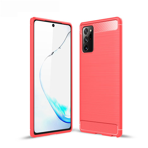 Funda Silicona Carcasa Goma Line para Samsung Galaxy Note 20 5G Rojo