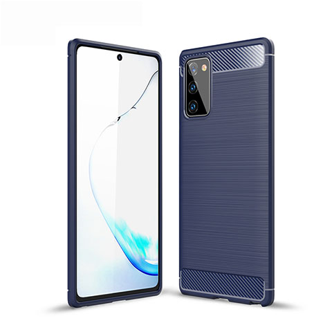 Funda Silicona Carcasa Goma Line para Samsung Galaxy Note 20 Plus 5G Azul