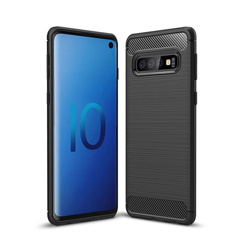 Funda Silicona Carcasa Goma Line para Samsung Galaxy S10 Negro