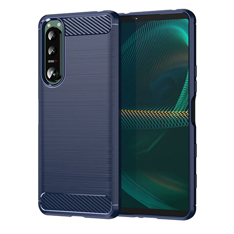 Funda Silicona Carcasa Goma Line para Sony Xperia 5 III Azul