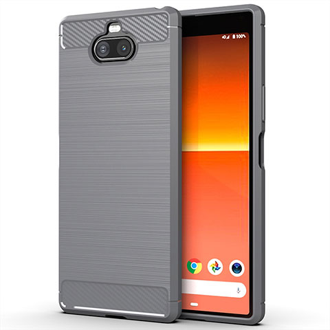 Funda Silicona Carcasa Goma Line para Sony Xperia 8 Lite Gris