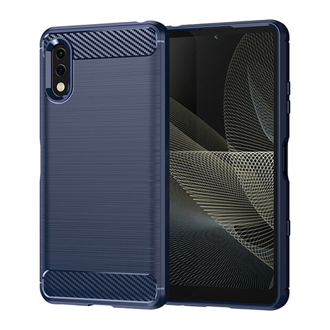 Funda Silicona Carcasa Goma Line para Sony Xperia Ace II Azul