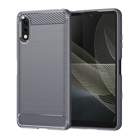 Funda Silicona Carcasa Goma Line para Sony Xperia Ace II Gris