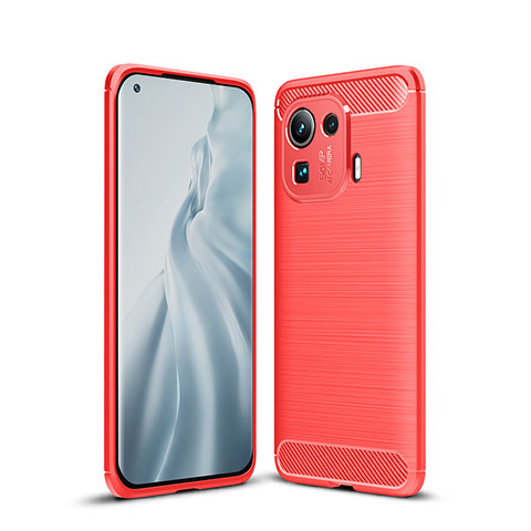 Funda Silicona Carcasa Goma Line para Xiaomi Mi 11 Pro 5G Rojo