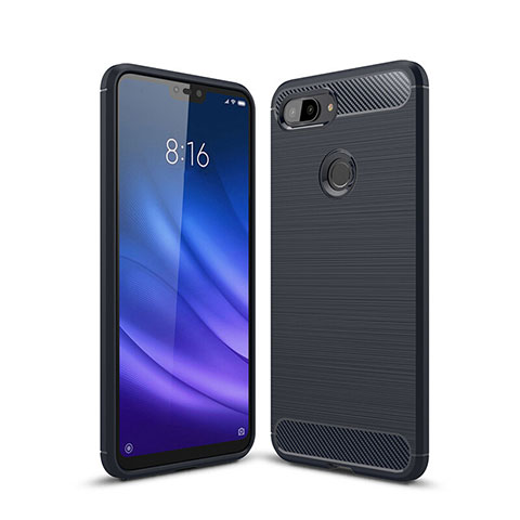 Funda Silicona Carcasa Goma Line para Xiaomi Mi 8 Lite Azul