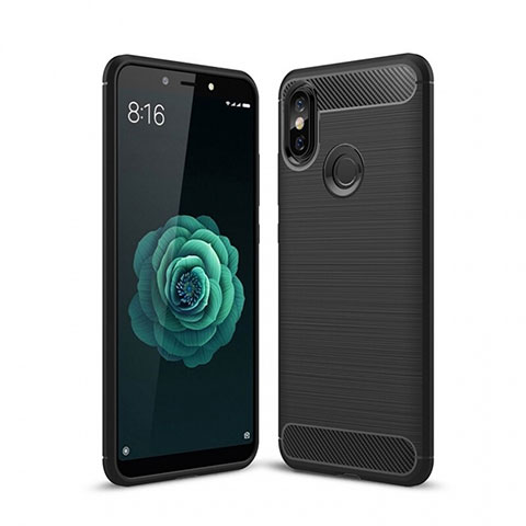 Funda Silicona Carcasa Goma Line para Xiaomi Mi A2 Negro