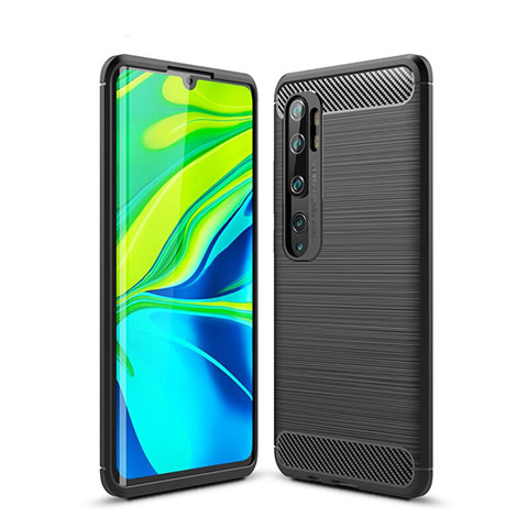 Funda Silicona Carcasa Goma Line para Xiaomi Mi Note 10 Negro