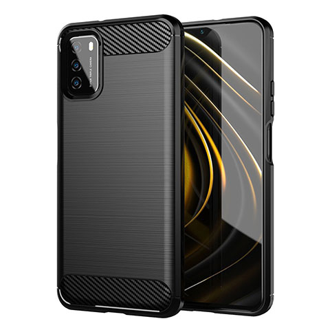 Funda Silicona Carcasa Goma Line para Xiaomi Poco M3 Negro