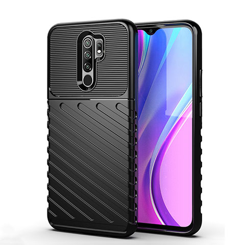 Funda Silicona Carcasa Goma Line para Xiaomi Redmi 9 Prime India Negro