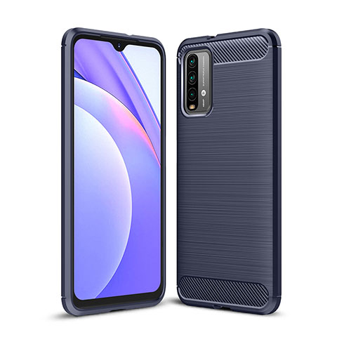 Funda Silicona Carcasa Goma Line para Xiaomi Redmi 9T 4G Azul