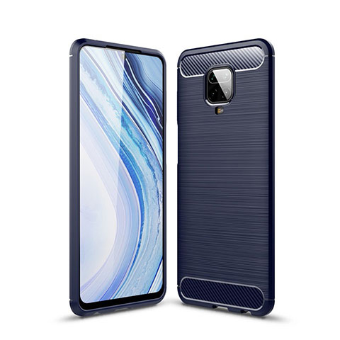 Funda Silicona Carcasa Goma Line para Xiaomi Redmi Note 9 Pro Azul