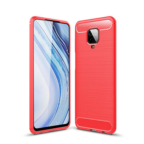 Funda Silicona Carcasa Goma Line para Xiaomi Redmi Note 9 Pro Rojo