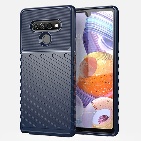 Funda Silicona Carcasa Goma Line S01 para LG Stylo 6 Azul