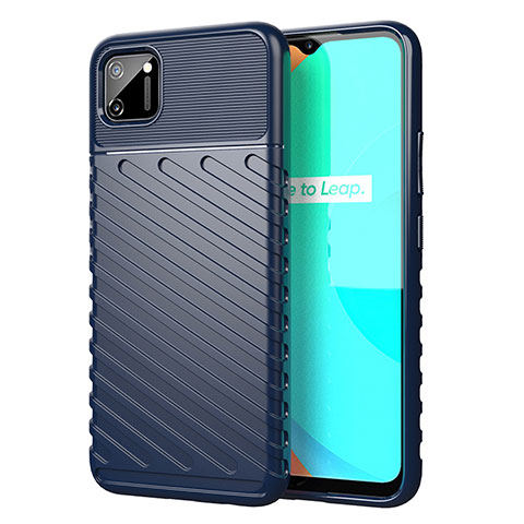 Funda Silicona Carcasa Goma Line S01 para Realme C11 Azul