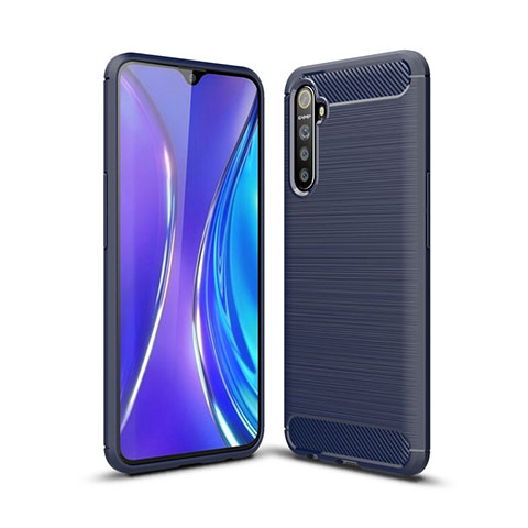 Funda Silicona Carcasa Goma Line S01 para Realme X2 Azul