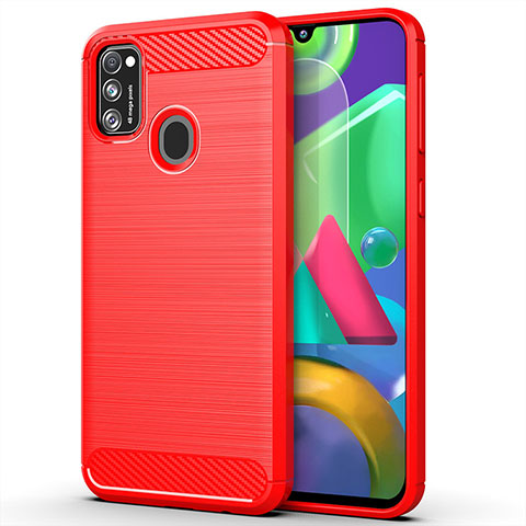 Funda Silicona Carcasa Goma Line S01 para Samsung Galaxy M30s Rojo