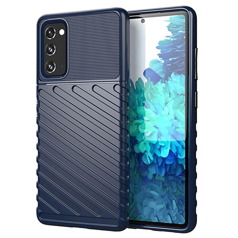 Funda Silicona Carcasa Goma Line S01 para Samsung Galaxy S20 FE ((2022)) 5G Azul