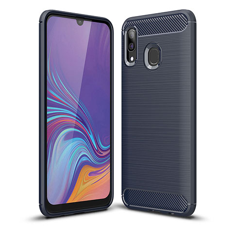 Funda Silicona Carcasa Goma Line WL1 para Samsung Galaxy A20 Azul