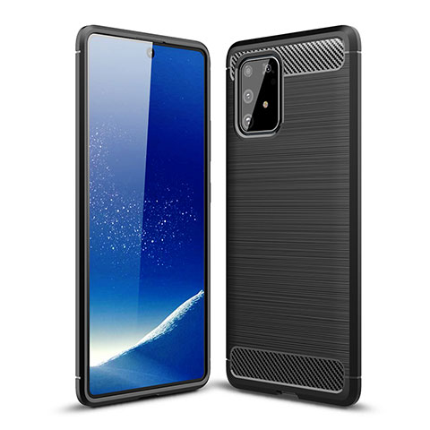 Funda Silicona Carcasa Goma Line WL1 para Samsung Galaxy A91 Negro