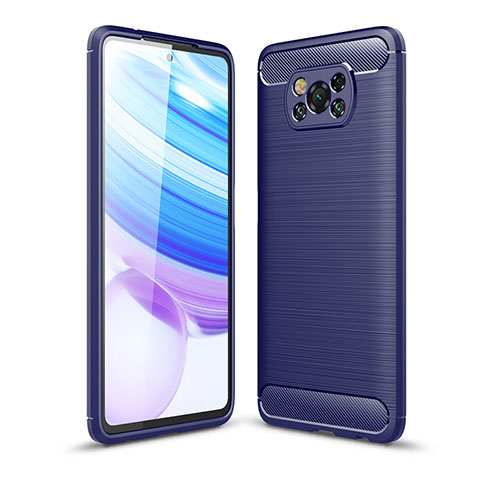 Funda Silicona Carcasa Goma Line WL1 para Xiaomi Poco X3 NFC Azul