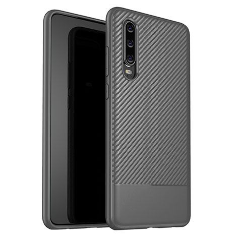 Funda Silicona Carcasa Goma Twill G02 para Huawei P30 Gris