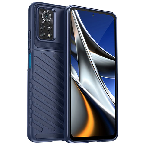 Funda Silicona Carcasa Goma Twill MF1 para Xiaomi Redmi Note 11E Pro 5G Azul