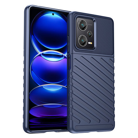 Funda Silicona Carcasa Goma Twill MF1 para Xiaomi Redmi Note 12 Pro+ Plus 5G Azul