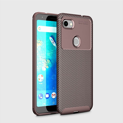 Funda Silicona Carcasa Goma Twill para Google Pixel 3a Marron