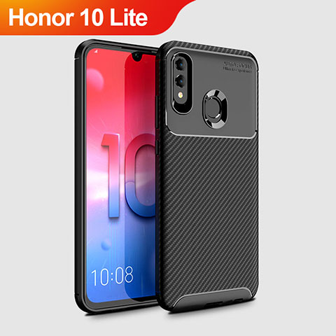 Funda Silicona Carcasa Goma Twill para Huawei Honor 10 Lite Negro