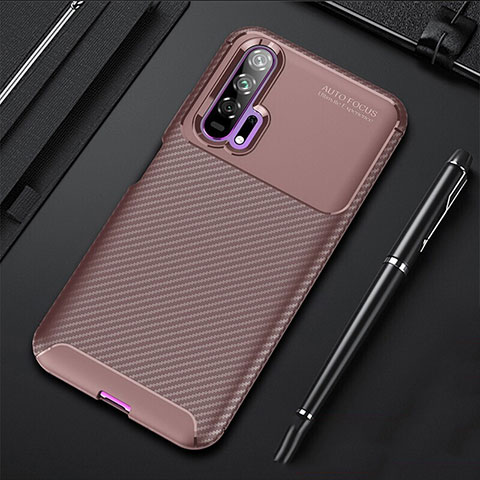 Funda Silicona Carcasa Goma Twill para Huawei Honor 20 Pro Marron