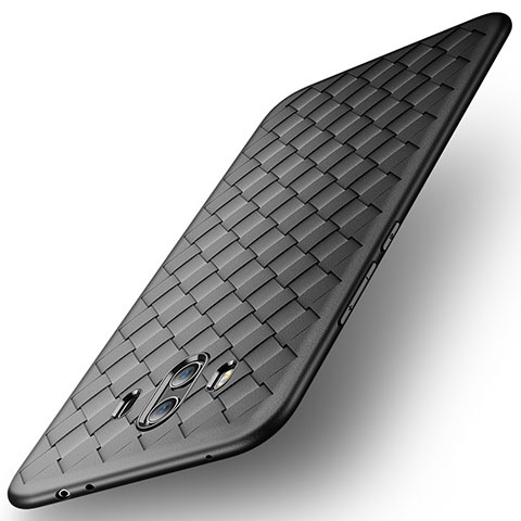 Funda Silicona Carcasa Goma Twill para Huawei Mate 10 Negro